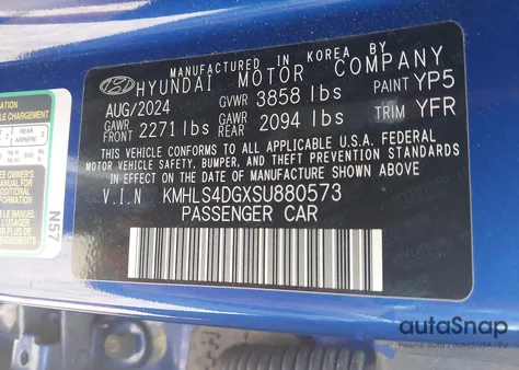2025 Hyundai Elantra Sel Convenience from USA, damaged, VIN KMHLS4DGXSU880573